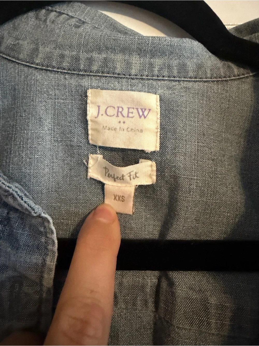 J. Crew light blue chambray shirt